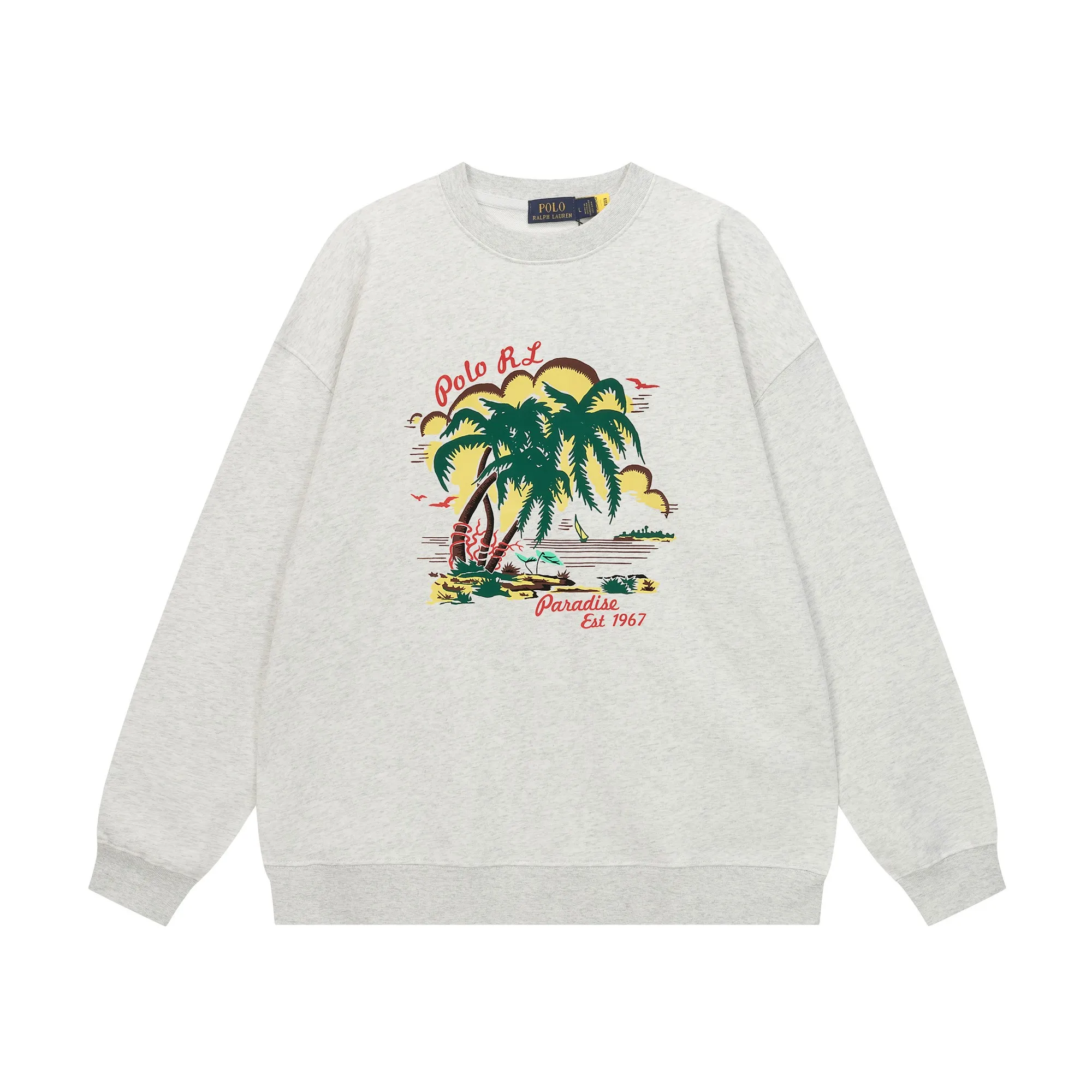 P200 Long-term stock] RalphLauren/Ralph Lauren 2025 autumn and winter new bear letter print 420g heavy large terry sweatshirt Ralph Lauren's age-reducing item, the coat fabric is made of 85% cotton ➕15% polyester, which not only retains the softness, comfort and breathability of cotton, but also adds the wear resistance and wrinkle resistance of polyester fiber, making the clothes more durable and easy to care for. Even in slightly cooler weather, you won't feel stuffy when wearing it. This kind of fabric has a natural crisp feel and is not easy to pill or deform. The bear on the chest is printed with English letters. It is full of color, full of three-dimensionality, and lifelike, adding a bit of liveliness and interest to the whole sweatshirt. There is no pressure to dress, regardless of age or gender. Complete accessories! Color: black, white, navy blue, light floral gray Size: M-L-XL-XXL